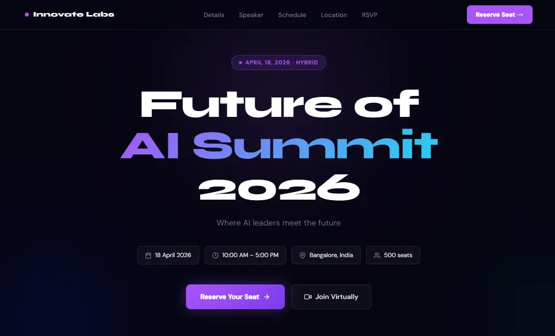 Future AI Summit Conference Website