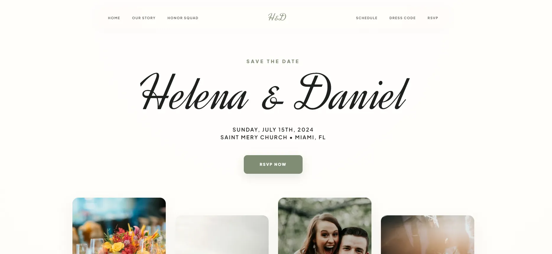 Elegant Wedding Invitation Website