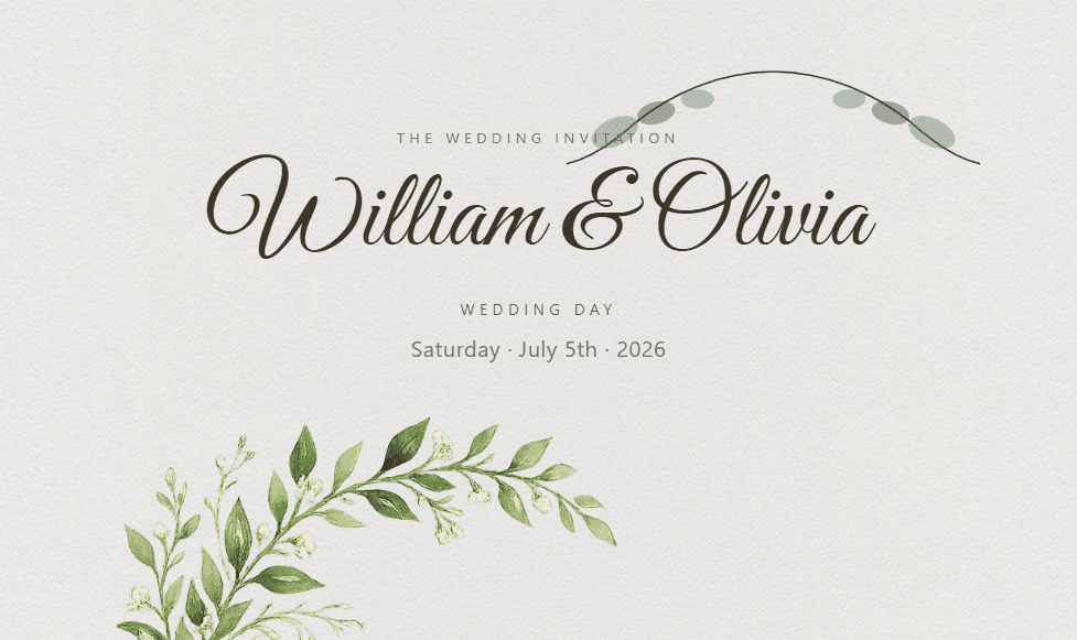 William & Olivia — Wedding