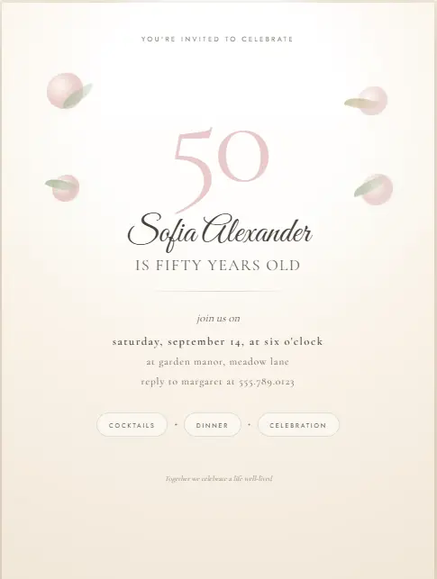 Milestone Birthday Celebration Poster