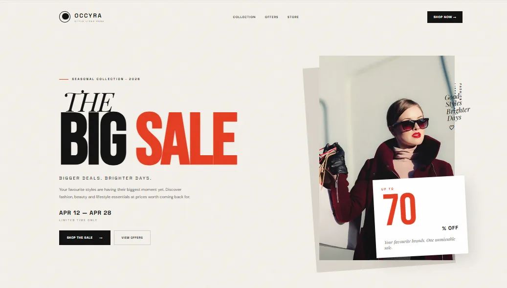 The Big Sale Template | Customizable Promotional Design